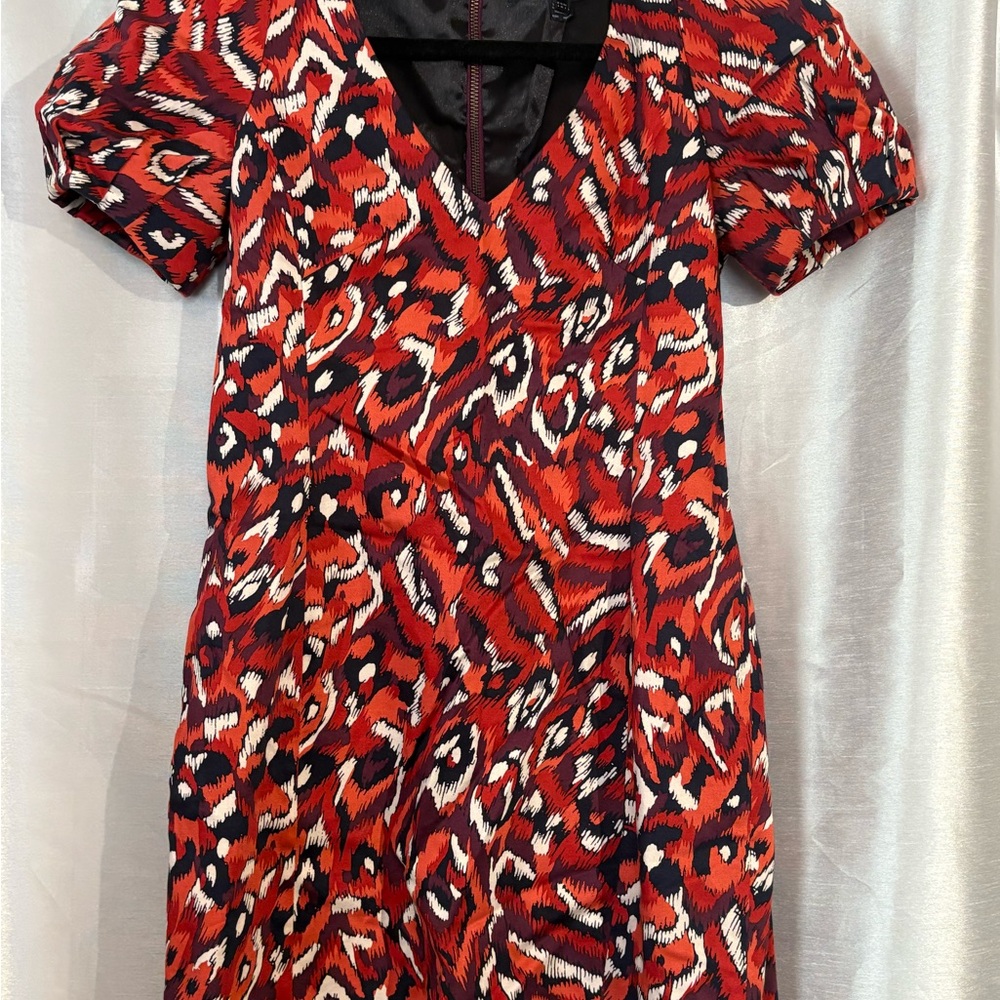 French Connection Red and Black and Orange Mini Dress size 2